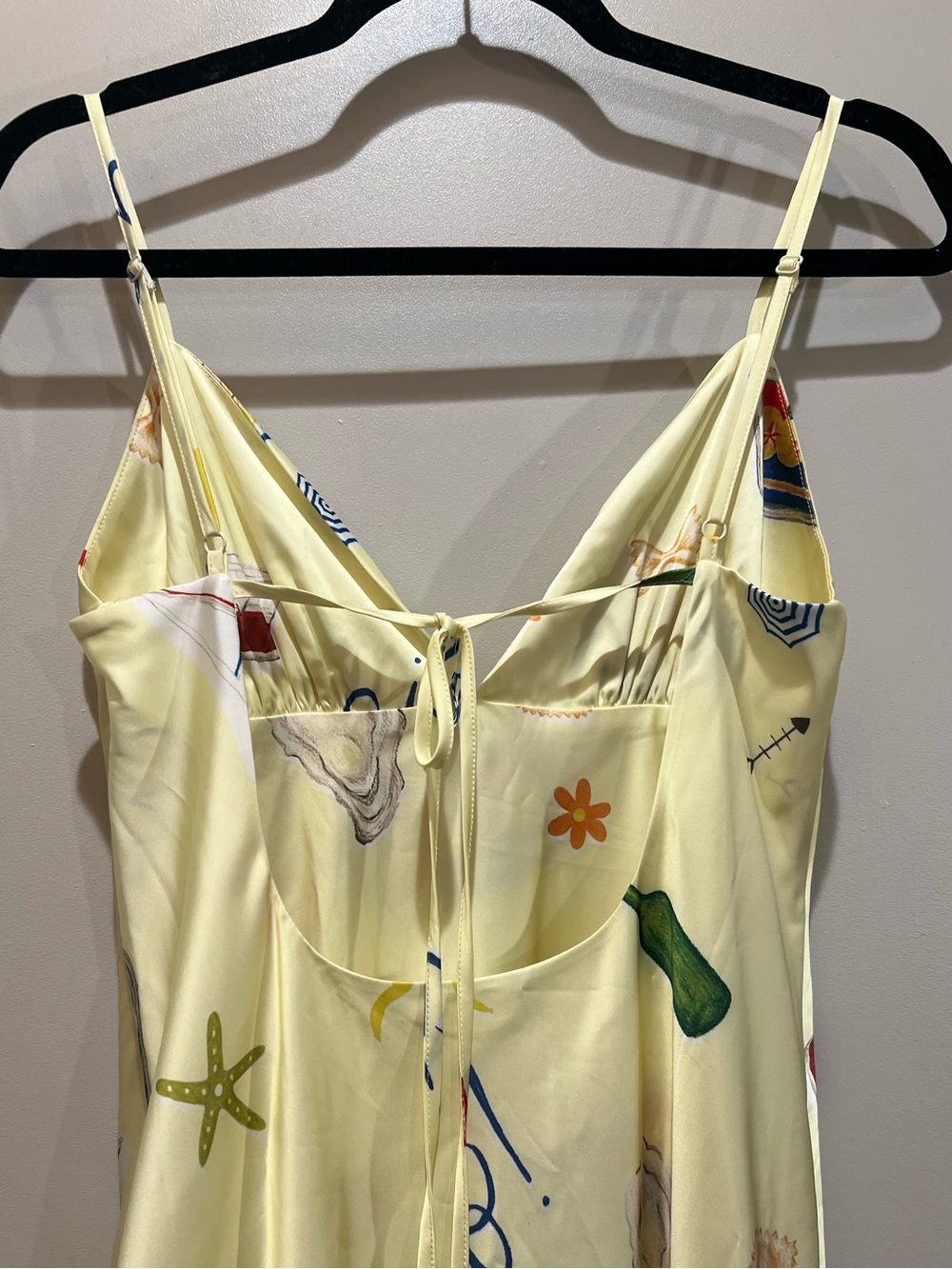 For Love & Lemons Ciao Print Slip Maxi Dress Size M NWT - Picture 4 of 8